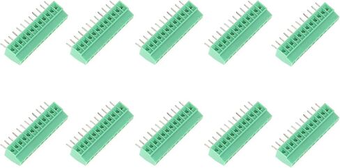 10 قطعة موصلات كتلة المحطة، 12 دبوس 2.54 مم درجة تركيب الطاقة PCB برغي موصل كتلة المحطة الخضراء in Kuwait