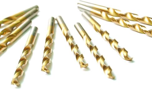 10 PCS,19/64", Titanium Twist Drill Bits, Pack in Plastic Bag in Saudi Arabia