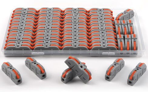 DIY YOU 55pcs Lever Nut Wire Connectors,1 to 1 Inline Wire Connectors kit for Quick Connect,Push in Compact Splicing Electrical Connectors Butt Terminals for Circuit Inline 28-12 AWG in Saudi Arabia
