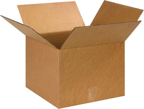 PARTNERS BRAND 13 × 13 × 10 صناديق من الورق المقوى المموج، متوسطة 13 بوصة طول × 13 بوصة عرض × 10 بوصة ارتفاع، عبوة من 25 | الشحن والتعبئة والنقل وصندوق تخزين للمنزل أو العمل، صناديق كبيرة بالجملة قوية in Kuwait