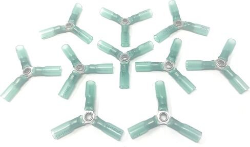 Metal Magery 16-14 Ga 3 Way Wire Connector AWG Heavy Duty Heat Shrink Butt Terminals - Pack of 10 in Saudi Arabia