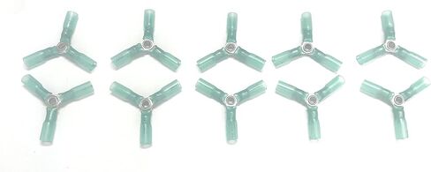 Metal Magery 16-14 Ga 3 Way Wire Connector AWG Heavy Duty Heat Shrink Butt Terminals - Pack of 10 in Saudi Arabia