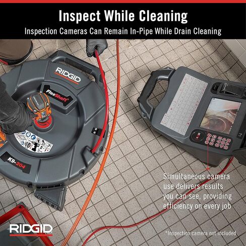RIDGID 64273 نموذج K9-204 مجموعة آلة تنظيف الصرف FlexShaft لأنابيب 2 "-4" in Kuwait