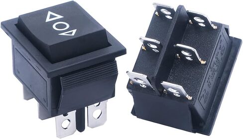 mxuteuk 3pcs Latching Rocker Switch ON/Off/ON, DC 12V 10A Toggle Power Button 3 Position 6 Pin DPDT Motor Polarity Reversing Control L-KCD2-223JT in Saudi Arabia