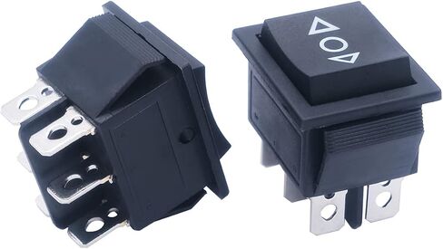 mxuteuk 3pcs Latching Rocker Switch ON/Off/ON, DC 12V 10A Toggle Power Button 3 Position 6 Pin DPDT Motor Polarity Reversing Control L-KCD2-223JT in Saudi Arabia