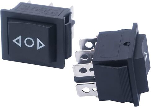 mxuteuk 3pcs Latching Rocker Switch ON/Off/ON, DC 12V 10A Toggle Power Button 3 Position 6 Pin DPDT Motor Polarity Reversing Control L-KCD2-223JT in Saudi Arabia