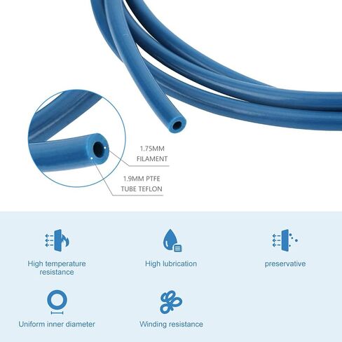 أنابيب Capricorn Bowden PTFE الرسمية من Creality سلسلة 2M XS، أنبوب Bowden PTFE لخيوط 1.75 مم لسلسلة Ender 3/3 V2 / 3 Pro/Ender 5/CR-10 مع راتنج PTFE المستورد، مقاومة لدرجات الحرارة العالية in Kuwait