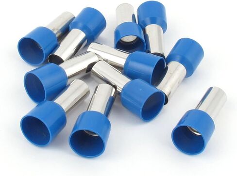 uxcell 10 x Wire Crimp Connector Terminals Insulated Ferrule Blue E25-16 4AWG in Saudi Arabia