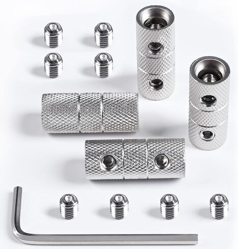 4 Gauge Wire Connectors, 4 Gauge Wire Splice Connectors Nickel Plated Brass, 4 Gauge Battery Cable Connector, 4 Gauge Butt Connectors with Hexagonal Wrenches and Screws (4 Packs) in Saudi Arabia