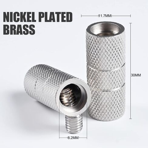 4 Gauge Wire Connectors, 4 Gauge Wire Splice Connectors Nickel Plated Brass, 4 Gauge Battery Cable Connector, 4 Gauge Butt Connectors with Hexagonal Wrenches and Screws (4 Packs) in Saudi Arabia