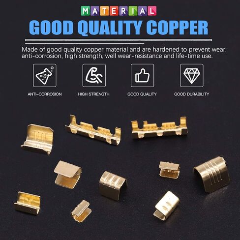Glarks 525Pcs U Shape Copper Wire CrimpTerminal Assortment Set Non-Insulated Copper Ring Spade Butt Lugs Open Barrel Connectors Kit in Saudi Arabia