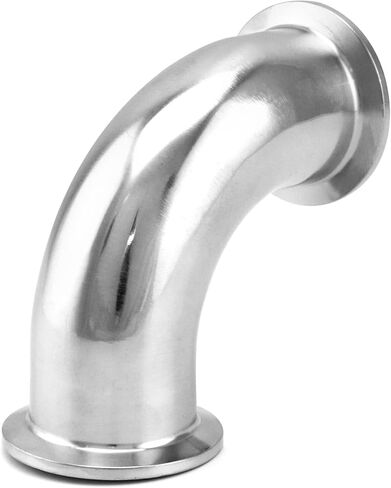QWORK الفولاذ المقاوم للصدأ 90 درجة أنبوب OD المشبك الكوع مع الطويق OD 50.5 مم - مثالي لتوصيل أنبوبين أو أنابيب بزاوية in Saudi Arabia