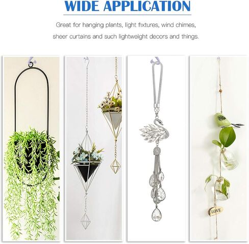 غلاركس 20 مجموعة/80 قطعة خطاف سقف 1 انش شديد التحمل مع براغي فولاذية واجنحة تبديل لتعليق النباتات وتركيب السقف وتثبيت تجويف الحائط، لمسة نهائية من المينا البيضاء in Kuwait