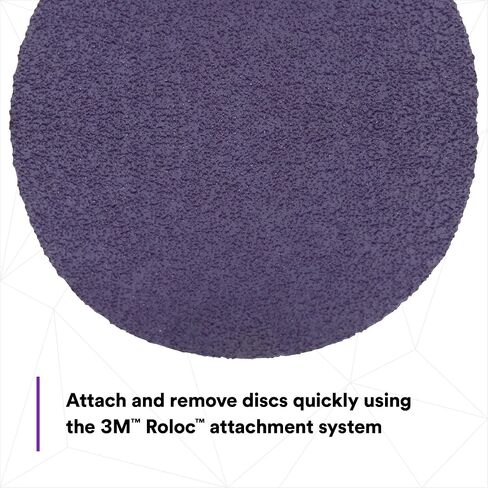 3M Cubitron II Roloc Fibre Disc, 786C, 33391, 3 in, 60+ Grit, 15 Pack, High Performance, Fast Cutting, Long Lasting | 15 Discs, Used for Automotive Grinding, Weld Blending, Deburring in Saudi Arabia