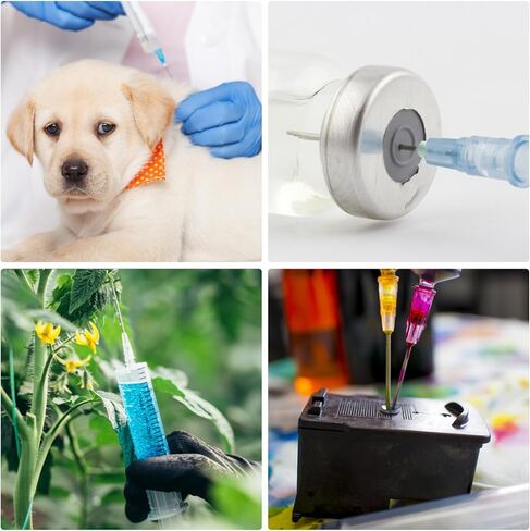 100 حزمة 23 إبرة مقاس 1 بوصة، إبر حقنة قفل Luer للمختبرات العلمية، الصناعية، 18G 20G 24G 25G 27G إبرة 1/2 بوصة in Kuwait