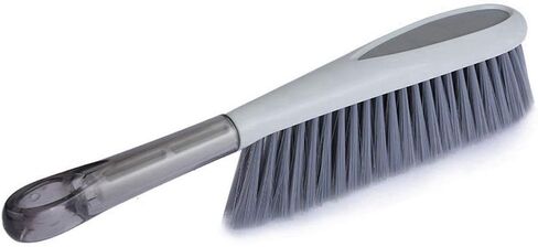 Dusting Brush, 13" Short Thick Firm Plastic Bristles, Medium Handheld Broom, Cleaning Heavier Litter, Workbench, Machine(Gray, 13 inch) in Kuwait