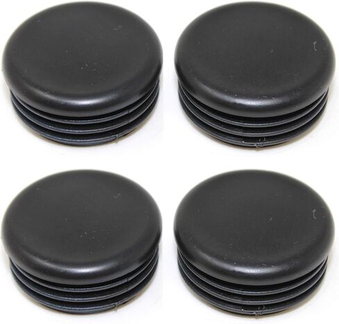 1.5" Round Tubing Plastic Black Hole Plug End Cap, 1.5 inch OD Tube Pipe Cover Plug, Heavy Duty Plastic Plug Cap Insert, Durable Chair Glide (4) in Kuwait