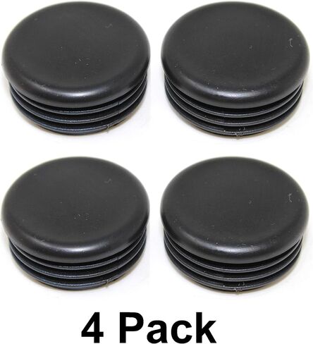 1.5" Round Tubing Plastic Black Hole Plug End Cap, 1.5 inch OD Tube Pipe Cover Plug, Heavy Duty Plastic Plug Cap Insert, Durable Chair Glide (4) in Kuwait