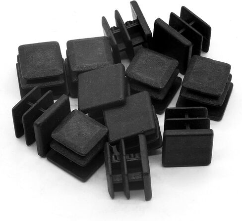 12 قطعة من Jiozermi قابس بلاستيكي مربع 3/4 بوصة، غطاء نهاية بلاستيكي مربع أسود، قابس نهائي للأثاث لأعمدة الأنابيب والكراسي والأثاث in Kuwait