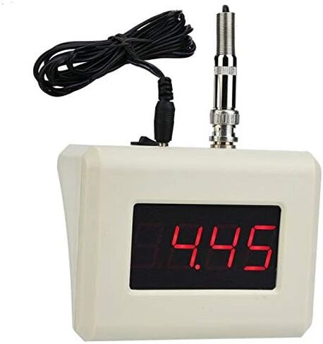 Digital PH Meter 0.00-14.00PH PH-025M Online PH Meter Water Quality Monitor Instantly Digital Display 24 Hours Continuously Work Resolution 0.01PH with Electrode Probe BNC US 110V in Saudi Arabia