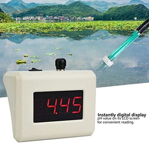 Digital PH Meter 0.00-14.00PH PH-025M Online PH Meter Water Quality Monitor Instantly Digital Display 24 Hours Continuously Work Resolution 0.01PH with Electrode Probe BNC US 110V in Saudi Arabia