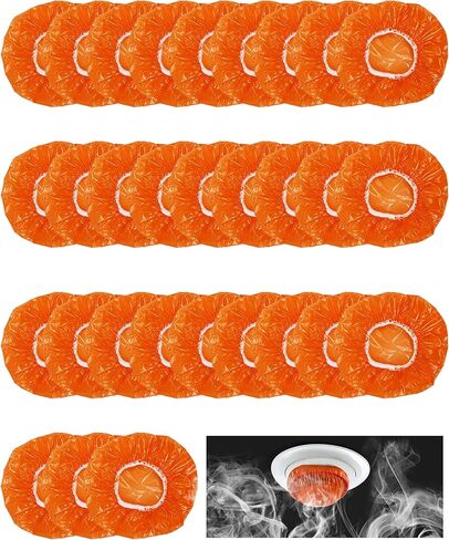 غطاء كاشف الدخان من فورنسز 30 قطعة - غطاء غبار كاشف الدخان، غطاء طلاء إنذار الدخان، غطاء بلاستيكي لإنذار الحريق، طبقة بلاستيكية عالية الكثافة تمنع بشكل فعال الإنذارات الكاذبة أثناء الطبخ والخبز in Kuwait