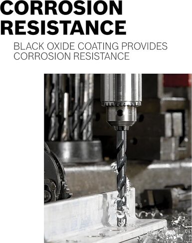 بوش BL2137 قطعة واحدة 5/32 بوصة. × 3-1/8 بوصة. مثقاب أكسيد أسود جزئي من جوبر للتطبيقات في المعادن ذات القياس الخفيف والخشب والبلاستيك in Saudi Arabia