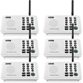 Wuloo Intercoms Wireless for Home 5280 Feet Range 10 Channel 3 Code, Wireless Intercom System for Home House Business Office, Room to Room Intercom, Home Communication System (4 Units Set, White) in Kuwait