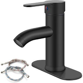 ماتي وعاء من الستانليس ستيل الأسود 304 صنبور الحمام مزرعة مقبض واحد حوض مرحاض الغرور بالوعة صنبور مع خط العرض in Kuwait