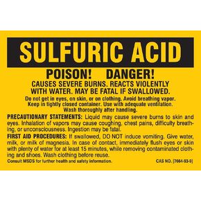 Brady 7313PLS Chemical, Biohazard and Hazardous Material Labels, Self-Sticking, Polyester, 2" x 2", Black On Yellow (Pack of 25) in Saudi Arabia