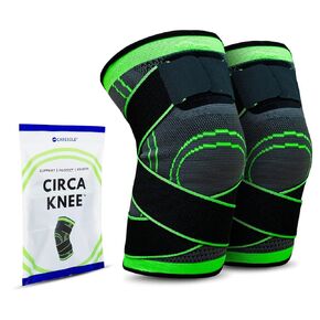 CARESOLE Circa Knee Sleeve - (x2) XL Compression Knee Sleeves for Women Knee Pain | Big and Tall Knee Brace for Working Out, Weightlifting, Running, and Sports | Extra Large Size Neoprene Knee Sleeve
