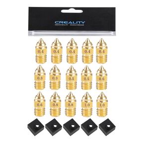 Creality Original 5pcs Silicone Sock with 15pcs Nozzles, with 0.3mm, 0.4mm, 0.5mm, 0.6mm, 0.8mm, 1.0mm Nozzle for Ender 3/Ender 3 V2/Ender 3 Pro/Ender 3 Max/Ender 5/Ender 5 Pro/Ender 5 Plus/CR-10 V2 in Saudi Arabia