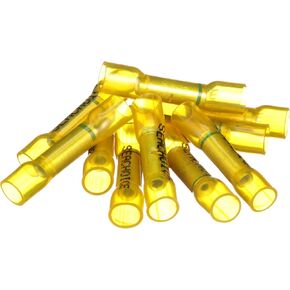 Seachoice Step Down 3-to-1 Heat Shrink Butt Connector, Marine Grade Heat-Shrinkable Butt Splices, Yellow, Pack of 10, 16-14 to 12-10 Wire Range in Saudi Arabia