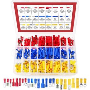 Hilitchi 360 Pcs Assorted Insulated Electrical Electrical Wire Terminals Crimp Connectors Spade Set in Saudi Arabia