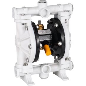 TABODD 12GPM Air-Operated Double Diaphragm Pump 115 PSI, Aluminum Alloy Dual Diaphragm Air Pump for Chemical Indutrial Liquid Low Viscosity Petroleum Fluids, 1/2" Inlet & Outlet