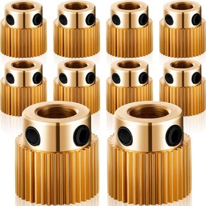 Extruder Wheel 3D Printer Parts Drive 40 Teeth Gear Brass Extruder Wheel Gear Compatible with CR-10, CR-10S, S4, S5, Ender 3, Ender 3 Pro (10) in Saudi Arabia