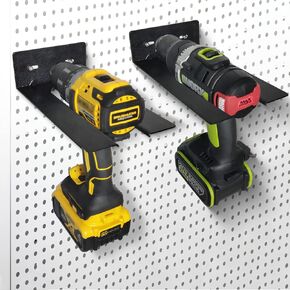 YAMTO 2 جهاز كمبيوتر شخصى الثقيلة المعادن الصلب أداة السلطة المنظمين، سهولة الوصول إلى المثقاب الكهربائي حامل رف جدار جبل، المنزل المرآب جدار ورشة عمل التخزين لالمثقاب اللاسلكي / اليد، وجعل أداتك البقاء في مكانها in Kuwait