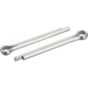 uxcell Split Cotter Pin, 5mm x 40mm Stainless Steel Clip Fastener Fitting for Automotive, Mechanics, Silver Tone, 25Pcs in Kuwait