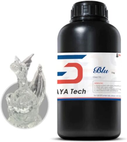Siraya Tech Blu Lava Black: Ultra-Tough PC-Like 3D Printing Resin | High-Strength, High-Resolution, Functional Printing, Engineering-Grade Printer Resin for LCD/DLP Printers (1kg) in Kuwait