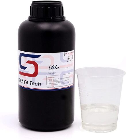 Siraya Tech Blu Lava Black: Ultra-Tough PC-Like 3D Printing Resin | High-Strength, High-Resolution, Functional Printing, Engineering-Grade Printer Resin for LCD/DLP Printers (1kg) in Kuwait