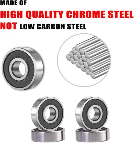 محامل كروية صغيرة من Donepart 4 مم × 10 مم × 4 مم MR104 2RS Minature Ball Bearings مزدوجة معدنية محمي للمحركات الصغيرة، فيدجيت سبينر، الآلات الصناعية، إلخ (10 حزم) in Saudi Arabia