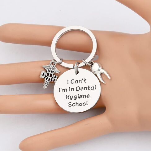 TGBJE Dental Hygienist Gift I Can’t I’m In Dental Hygiene School Keychain DH Gift Dentist Student Gift Graduation Gift For DH in Saudi Arabia