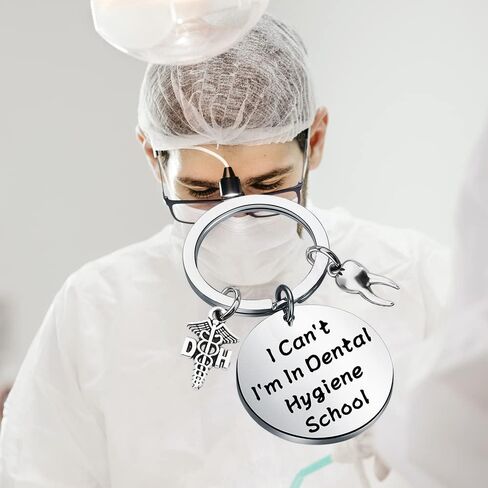 TGBJE Dental Hygienist Gift I Can’t I’m In Dental Hygiene School Keychain DH Gift Dentist Student Gift Graduation Gift For DH in Saudi Arabia