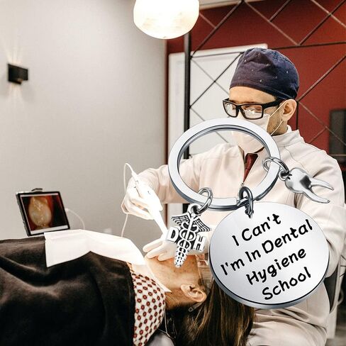 TGBJE Dental Hygienist Gift I Can’t I’m In Dental Hygiene School Keychain DH Gift Dentist Student Gift Graduation Gift For DH in Saudi Arabia