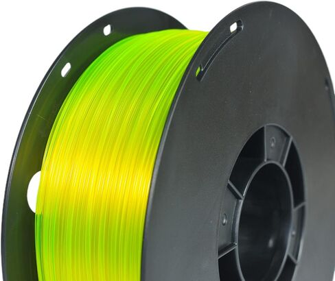 RANKI PETG Filament 1.75mm خيوط طابعة ثلاثية الأبعاد، دقة الأبعاد +/- 0.03 مم، بكرة 1 كجم (أصفر شفاف) in Kuwait
