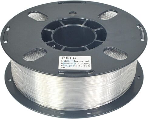 RANKI PETG Filament 1.75mm خيوط طابعة ثلاثية الأبعاد، دقة الأبعاد +/- 0.03 مم، بكرة 1 كجم (أصفر شفاف) in Kuwait