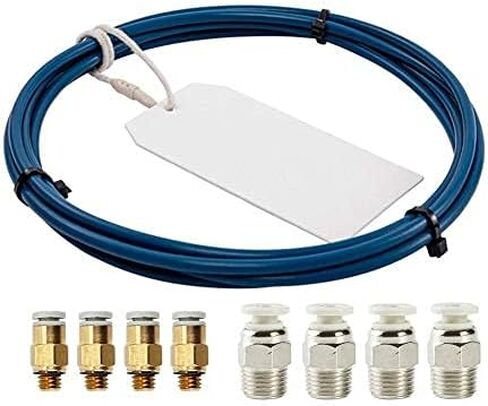 Official Creality 3D Capricorn XS Series Bowden Tube, PTFE Bowden Tube (2 Meters) with 4Pcs PC4-M6 Fittings and 4Pcs PC4-M10 Fittings for 3D Printer 1.75mm Filament in Saudi Arabia