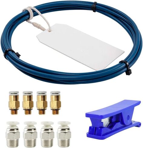 Official Creality 3D Capricorn XS Series Bowden Tube, PTFE Bowden Tube (2 Meters) with 4Pcs PC4-M6 Fittings and 4Pcs PC4-M10 Fittings for 3D Printer 1.75mm Filament in Saudi Arabia