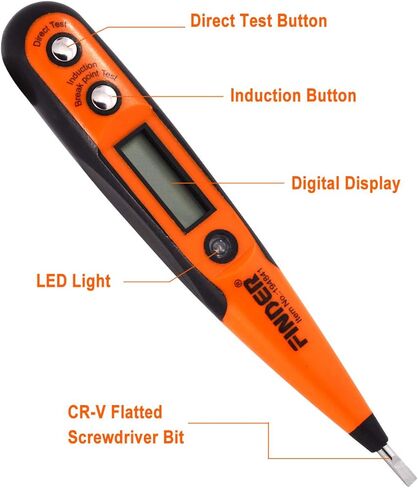 فايندر قلم رقمي للكشف عن الجهد الكهربائي 12 فولت - 220 فولت تيار مستمر وتيار متردد، مسبار كهربائي ذكي لاصلاح واكتشاف الاجهزة المنزلية in Kuwait