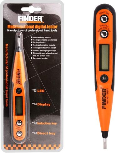 فايندر قلم رقمي للكشف عن الجهد الكهربائي 12 فولت - 220 فولت تيار مستمر وتيار متردد، مسبار كهربائي ذكي لاصلاح واكتشاف الاجهزة المنزلية in Kuwait